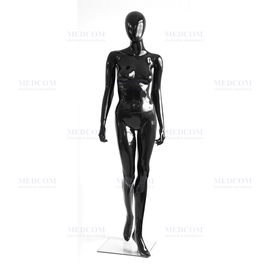 Figurína avantgardná dámska, ekonomická, čierna lesklá